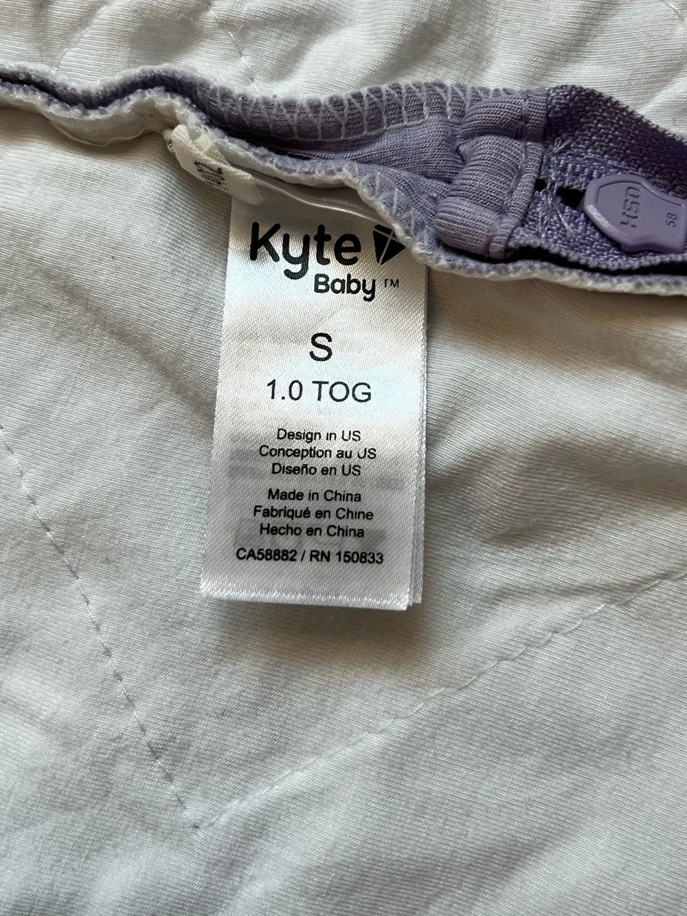Kyte BABY Bamboo Sleep Sack 1.0 Tog Taro Purple Small